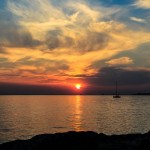 Coucher de soleil bord de mer