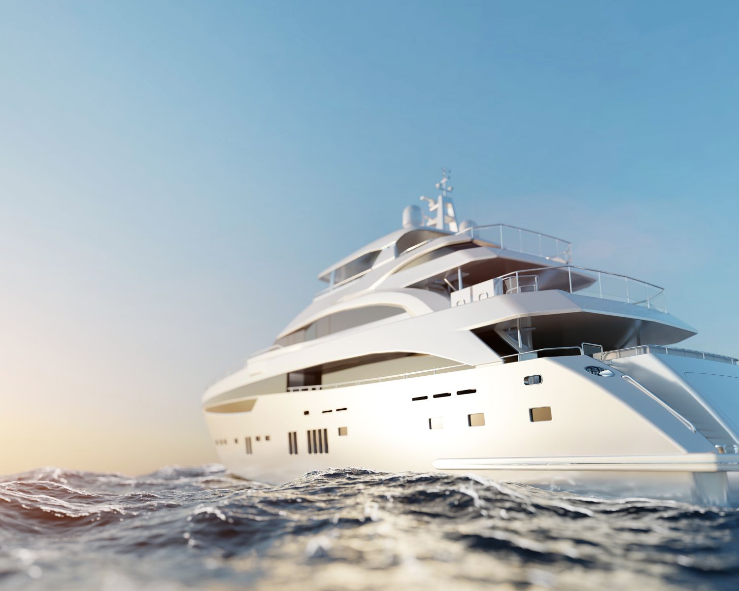 Yacht de luxe en mer