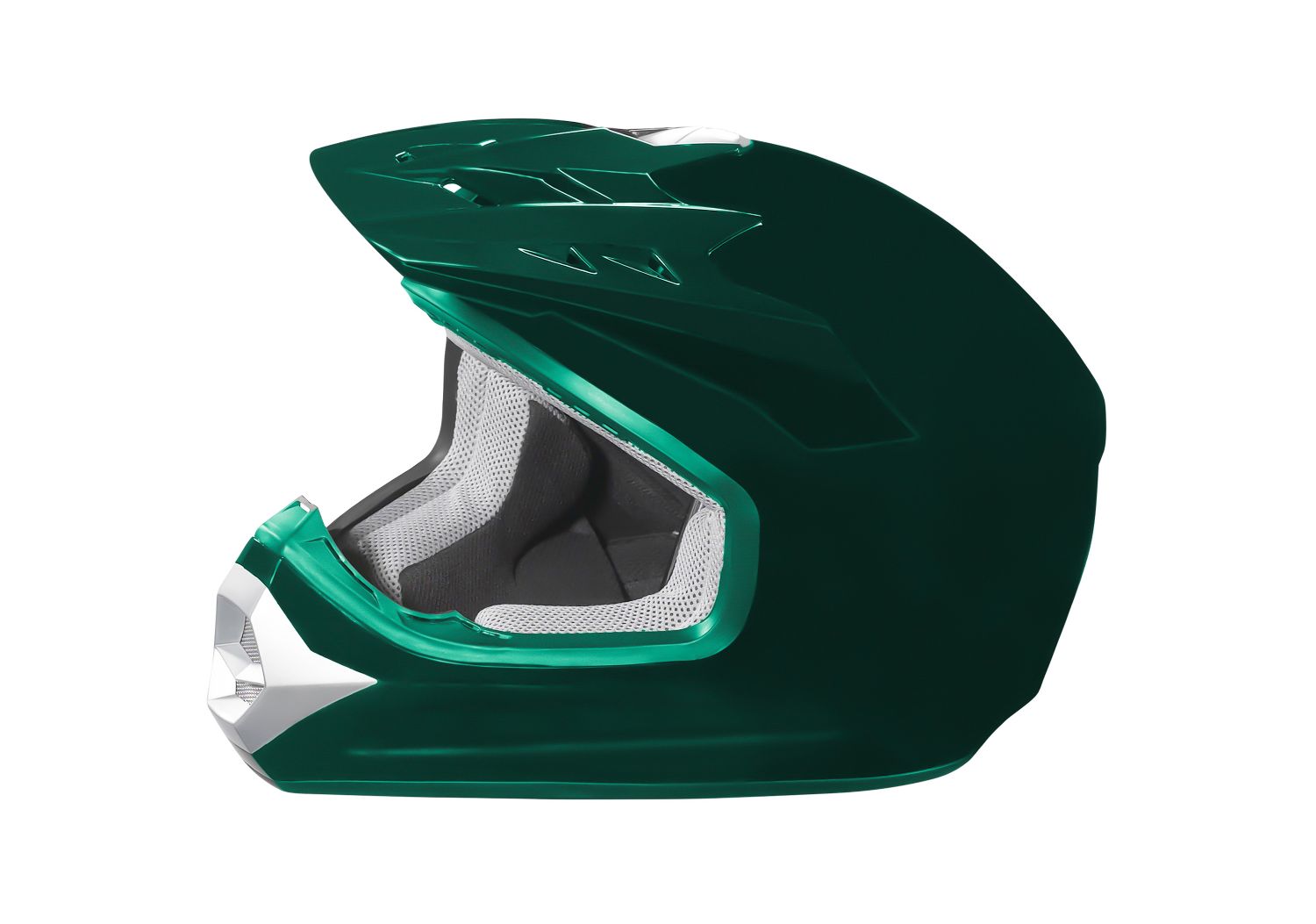 Green painted helmet