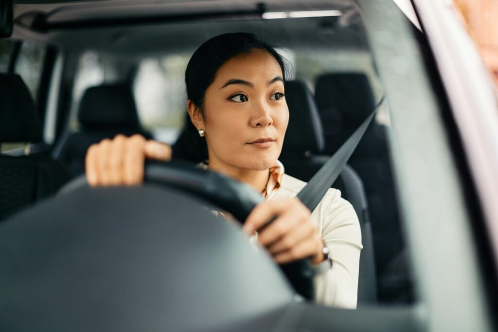 A woman driving