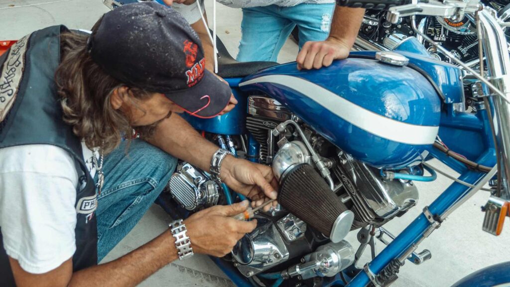 entretien d'une moto