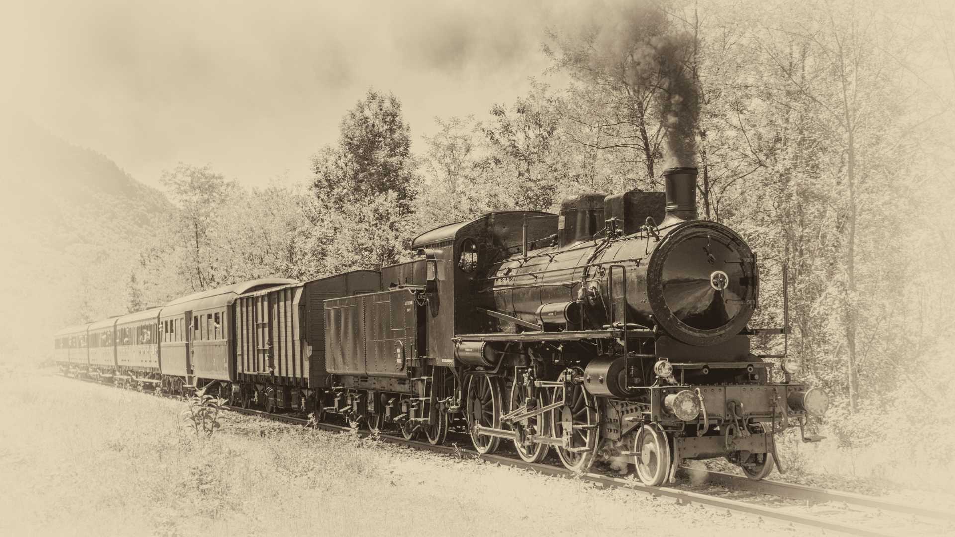 vieille photo d'un train