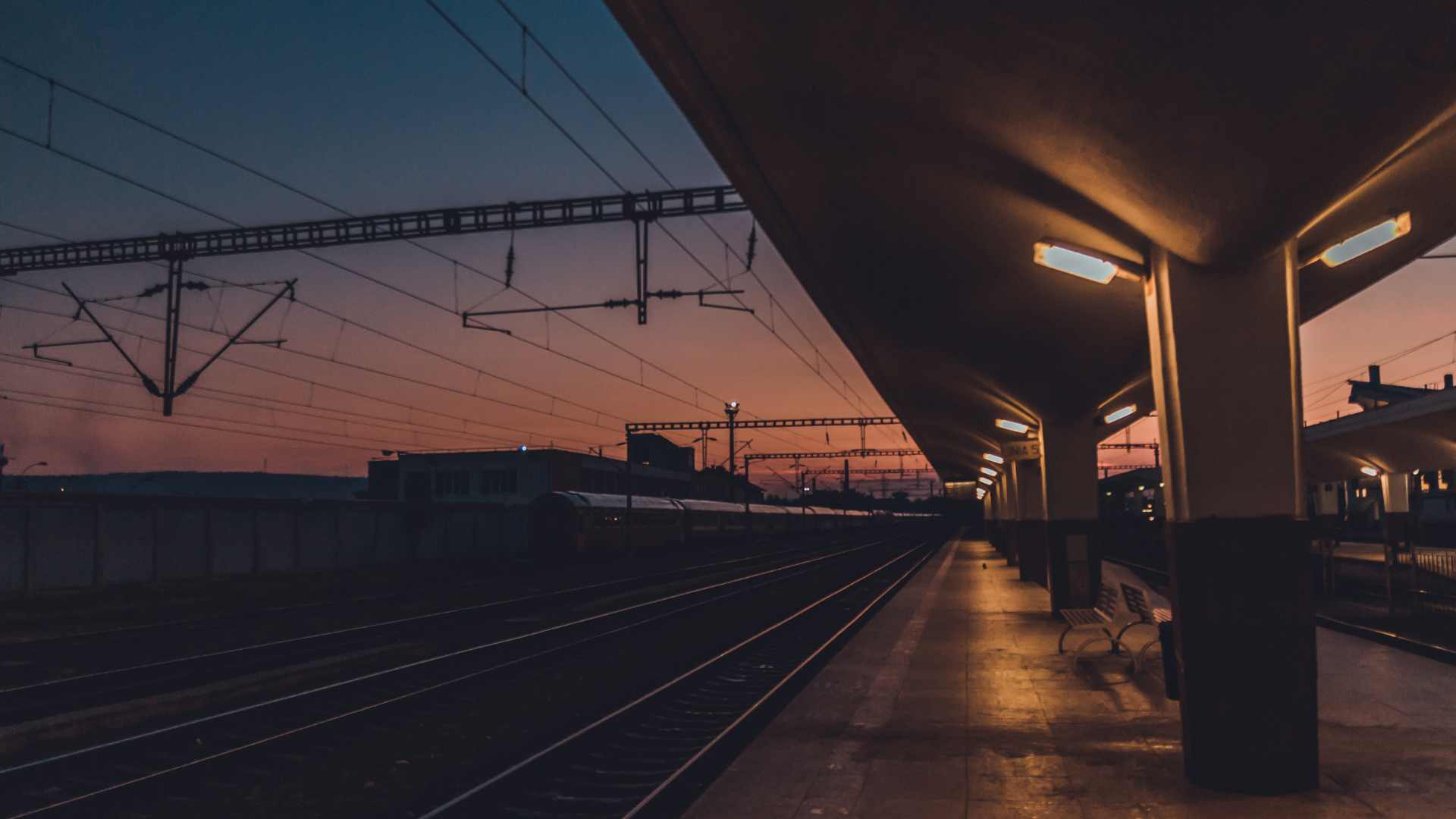 station de train le matin