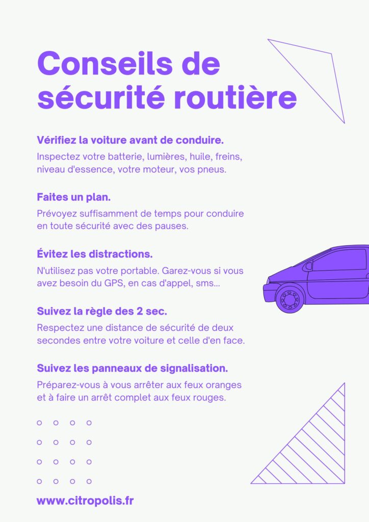 Conseils de sécurité routière