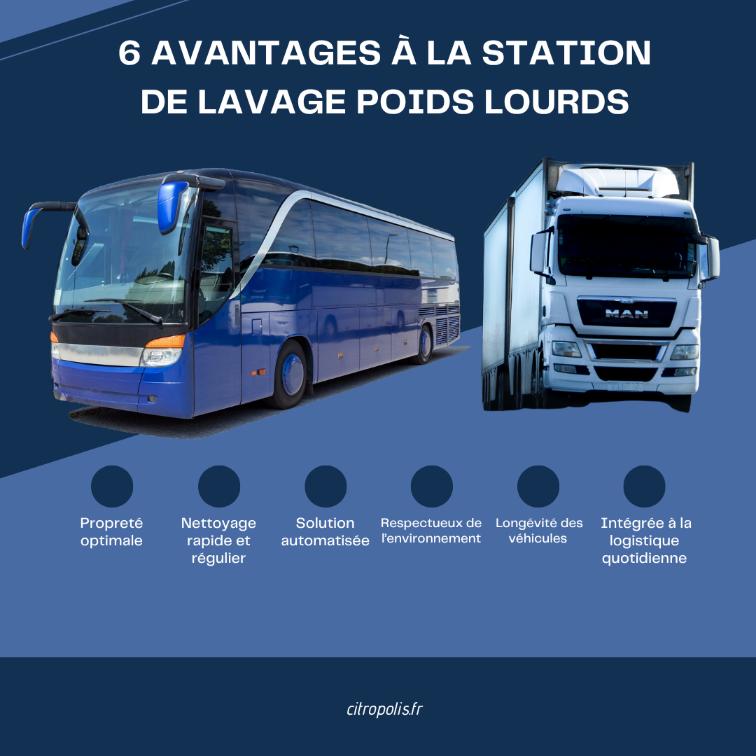 avantage station lavage poids lourds