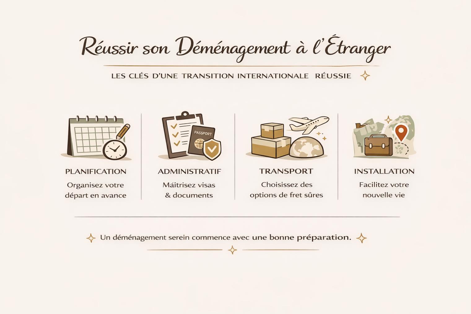 reussir demenagement etranger